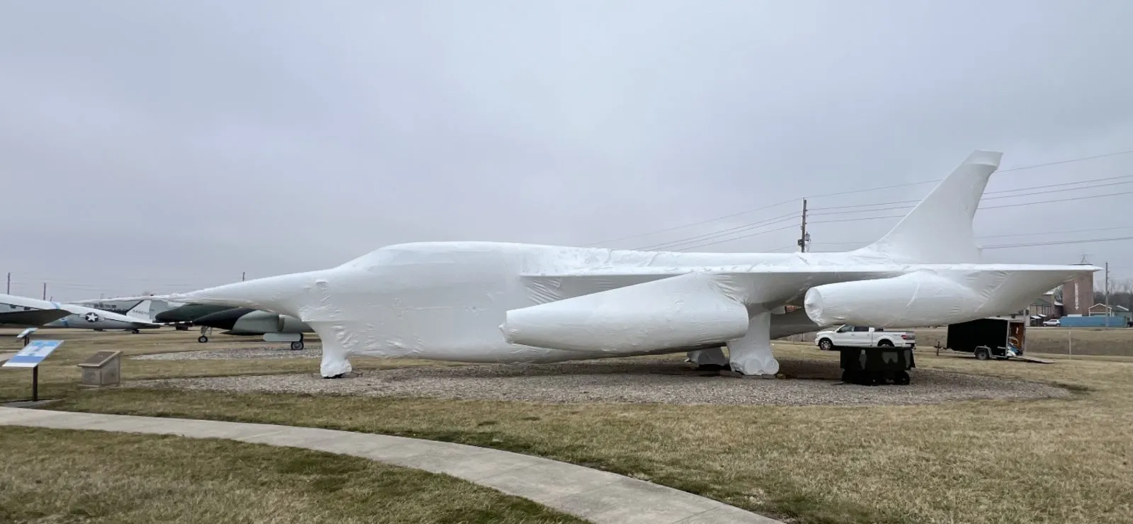 Grissom Air Museum shrink wrap project, photo 7