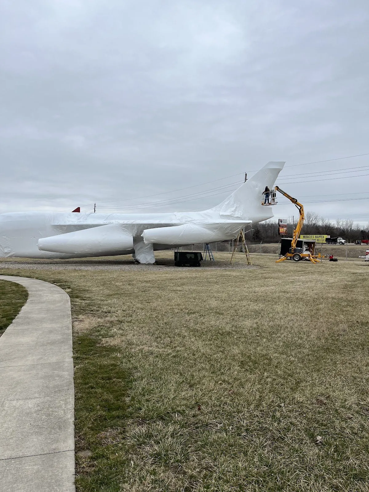 Grissom Air Museum shrink wrap project, photo 11