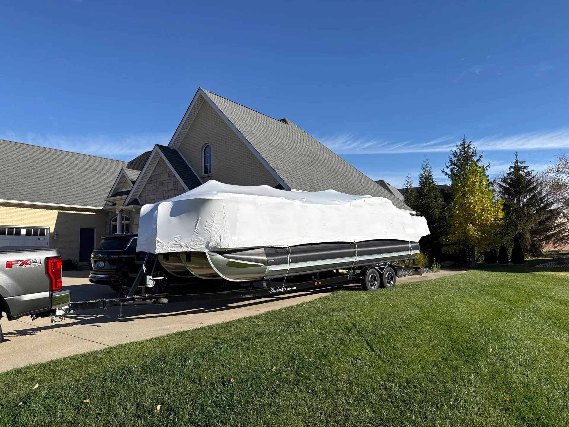 Pontoon Shrink Wrapping