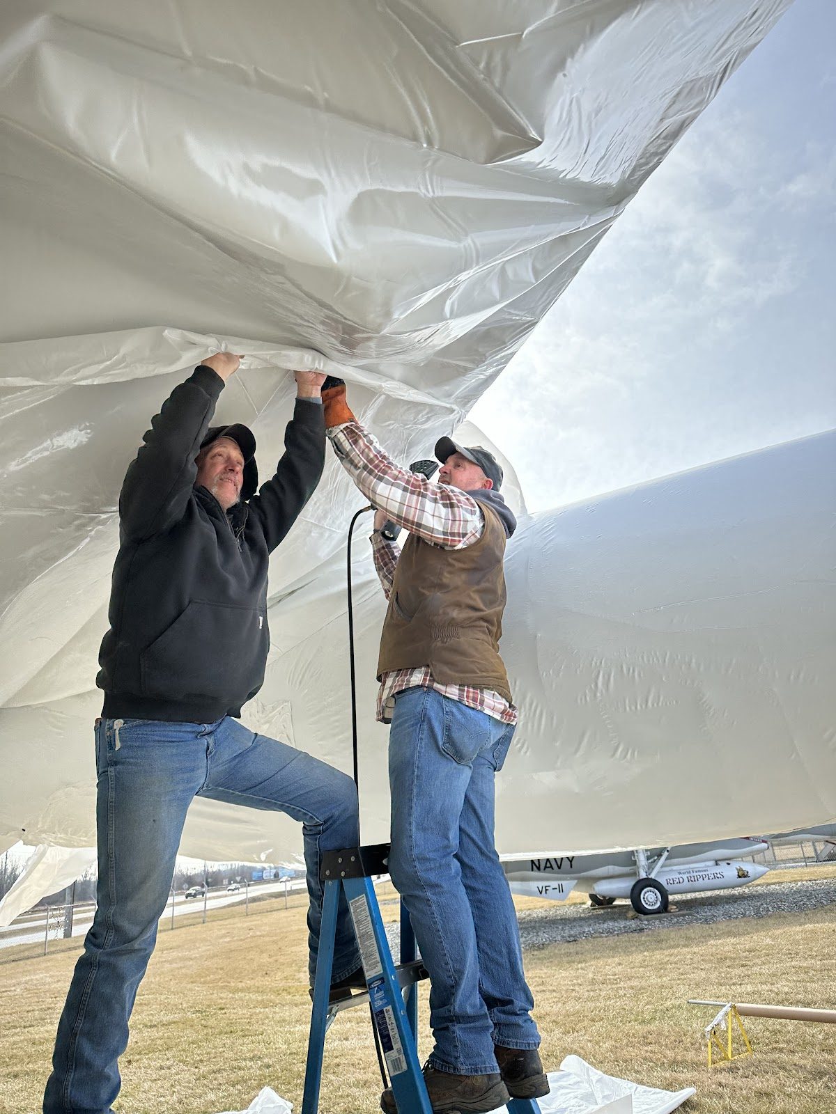 Grissom Air Museum shrink wrap project, photo 3