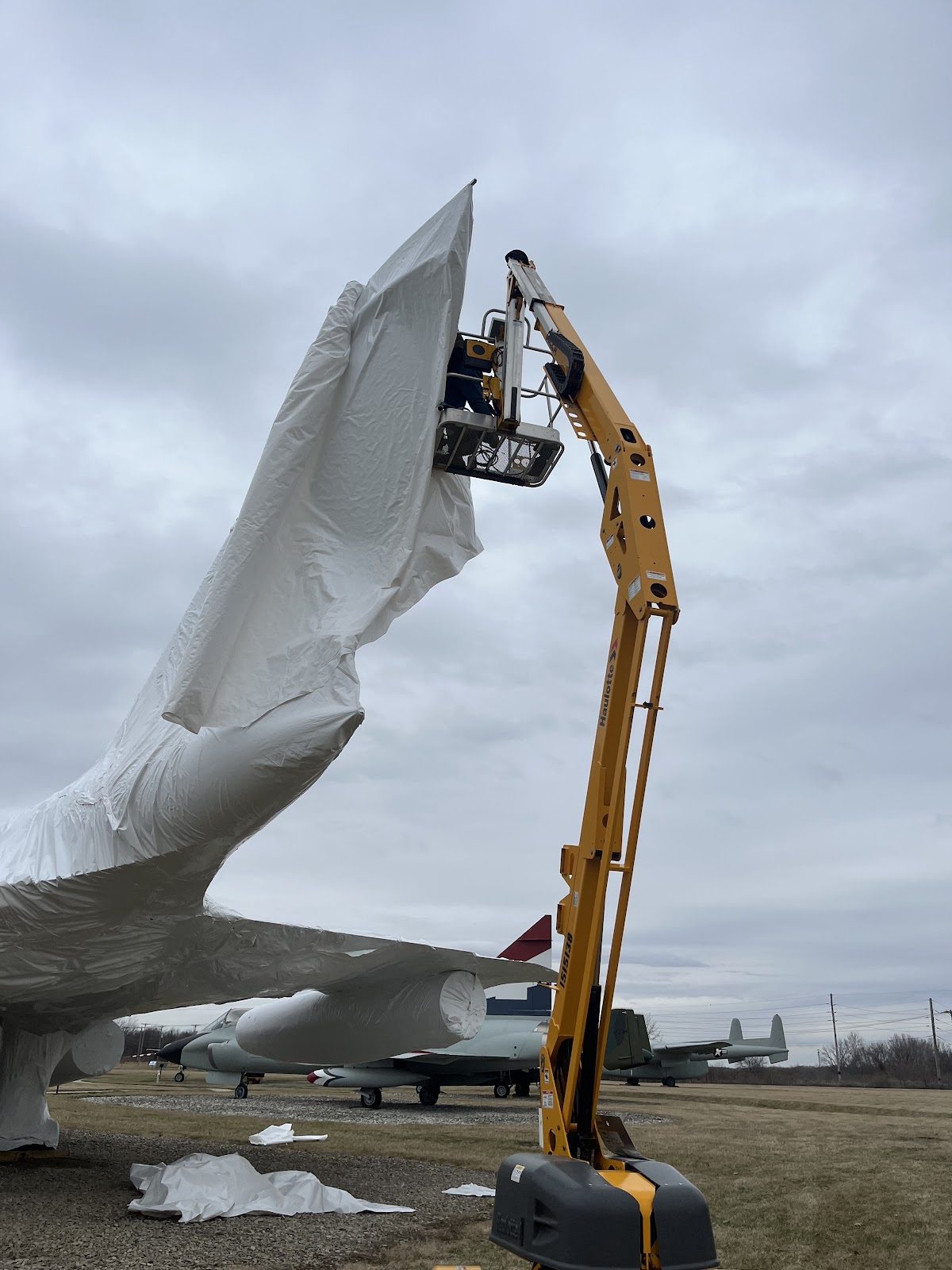 Grissom Air Museum shrink wrap project, photo 4
