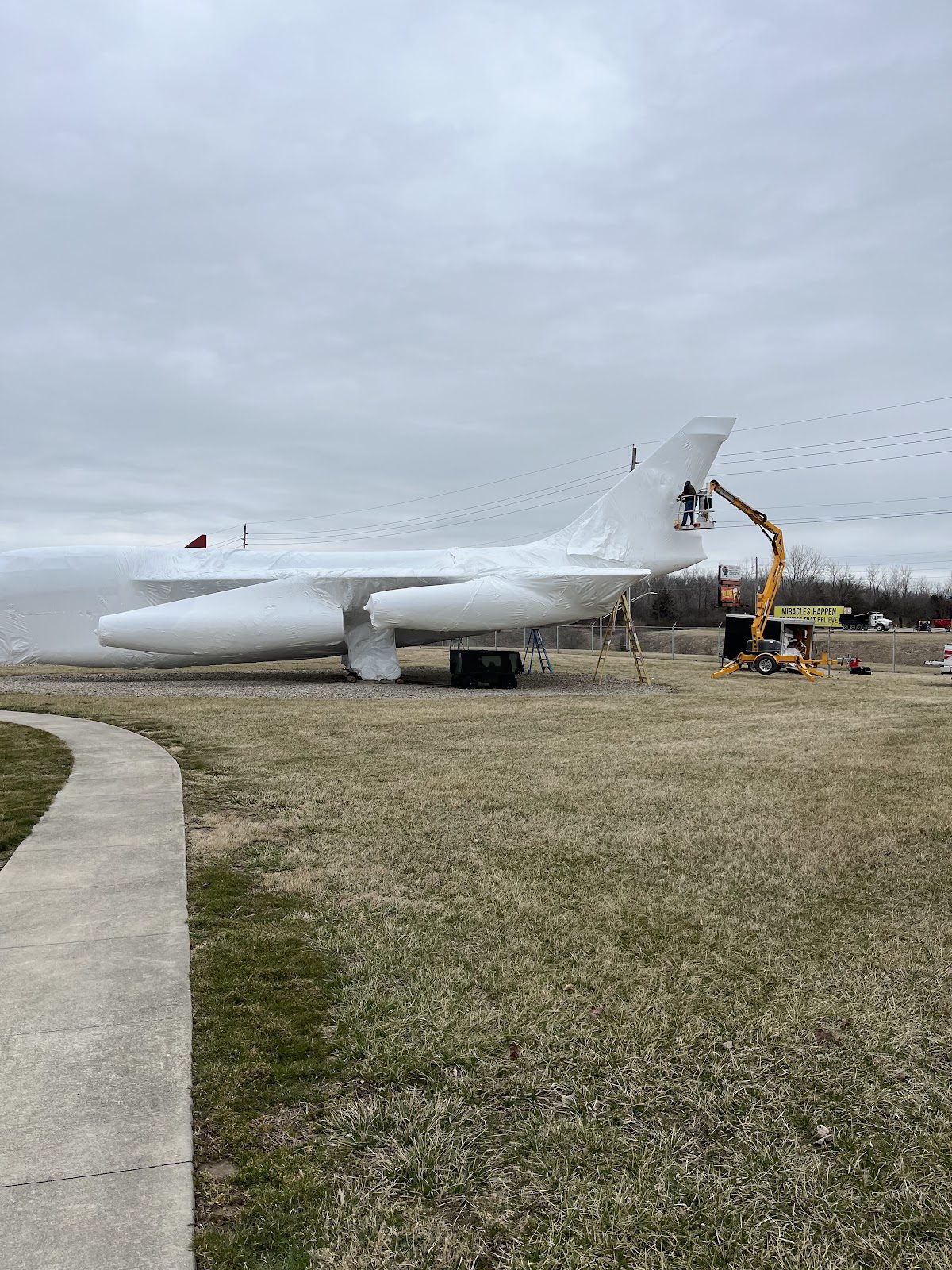 Grissom Air Museum shrink wrap project, photo 11
