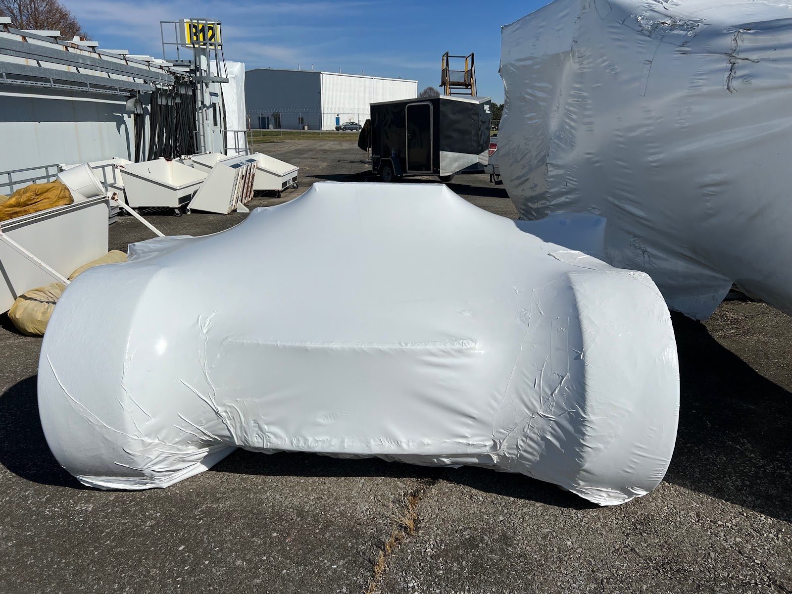 Indianapolis International Airport shrink wrap project, photo 1