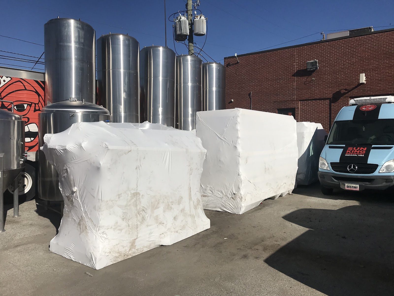 Sun King Beer Distribution shrink wrap project
